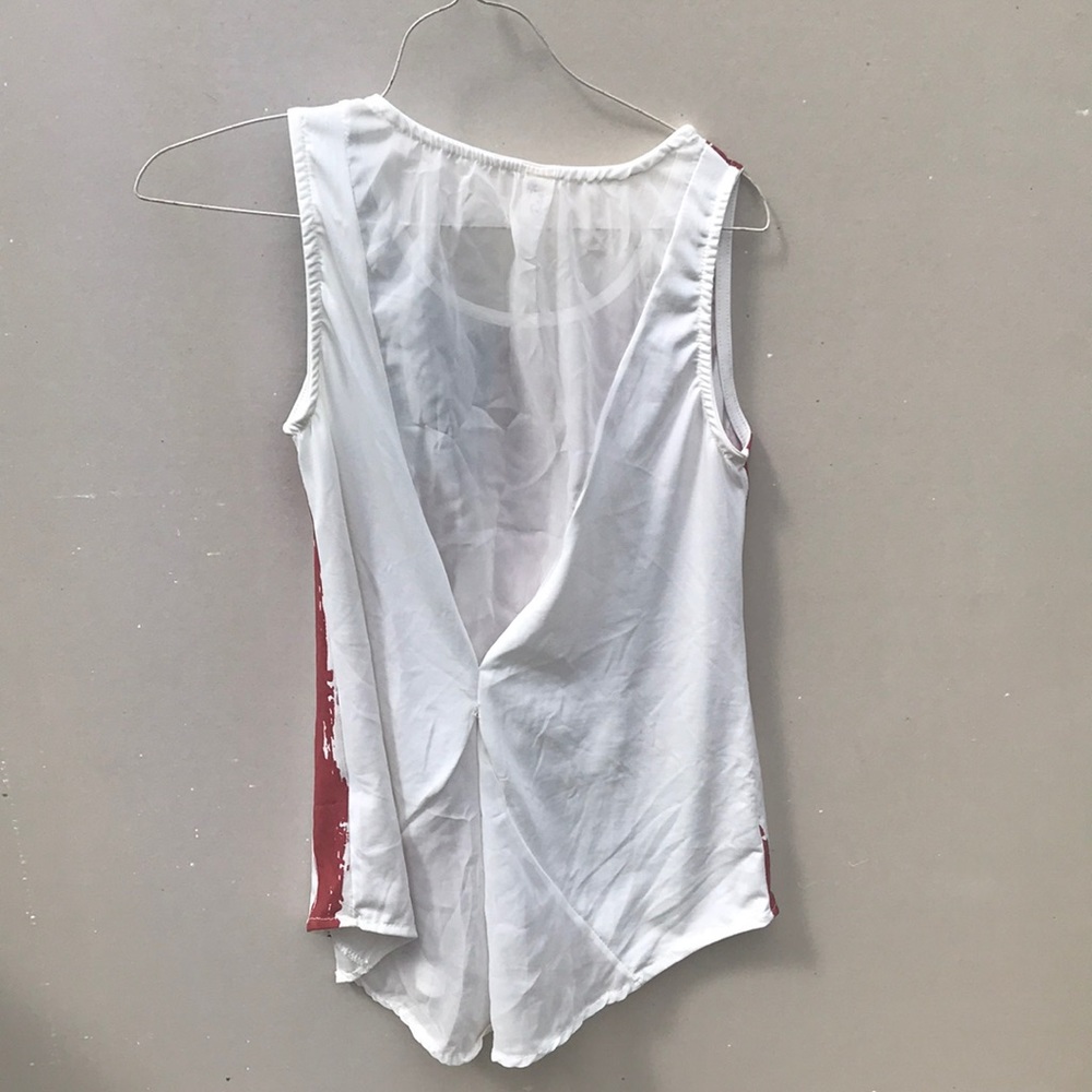 American Flag Liu Ladies Sleeveless Top Beautiful - Picture 4 of 8